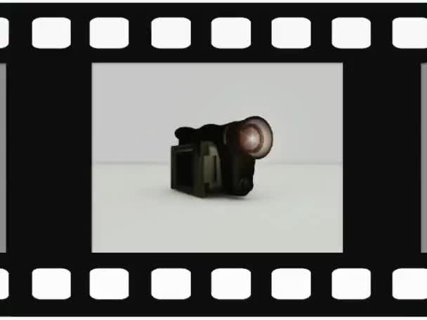φωτογραφική μηχανή σε ένα βίντεο ταινία - Πλάνα, βίντεο
