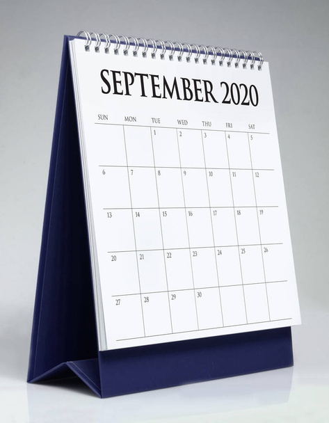 Calendrier de bureau simple 2020 - Septembre
 - Photo, image