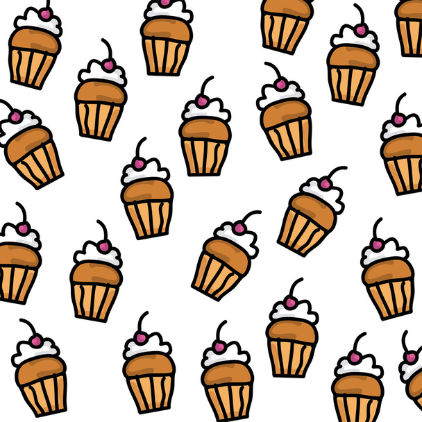 cupcake background - Vector, Image