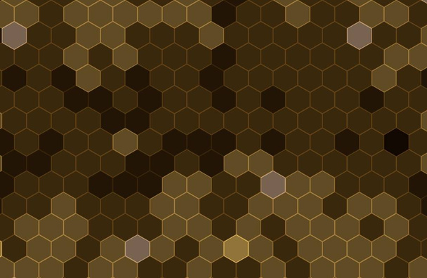 Abstract colorful honeycomb honey seamless pattern hexagon mosaic  - Photo, Image