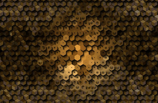 Absztrakt színes méhsejt méz varrat nélküli minta hatszög mozaik  - Fotó, kép