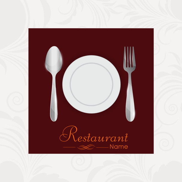 Restaurant menu card design. - Διάνυσμα, εικόνα