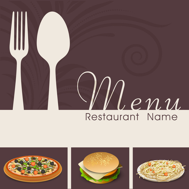 Restaurant menu card design. - ベクター画像