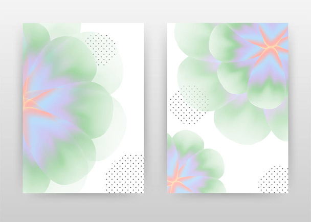 Green 3D flower petal design for annual report, brochure, flyer, - Vecteur, image