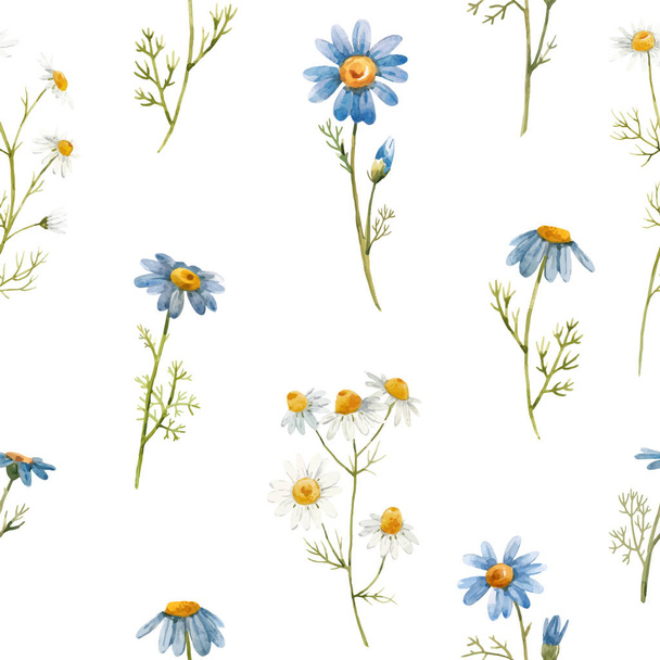 Watercolor floral vector pattern - Vektor, Bild