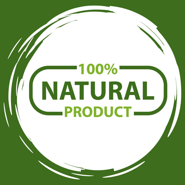 Natural Product, Vegan Food, Sticker Set Vector - Vector, afbeelding