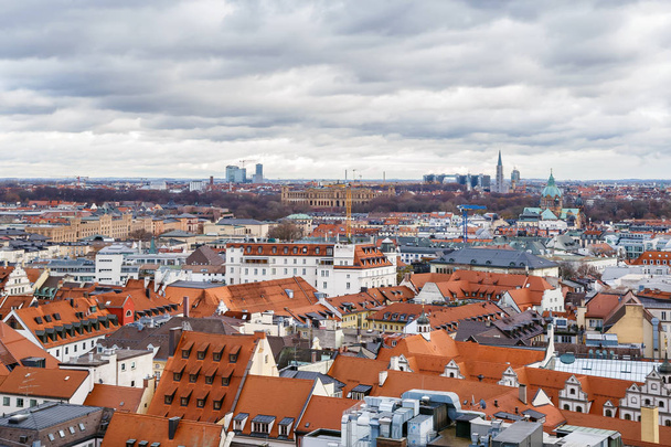 Letecký pohled na Mnichov, Německo - Fotografie, Obrázek