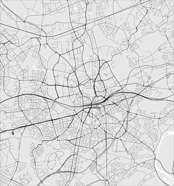 map of the city of Essen, Germany - Vector, Image