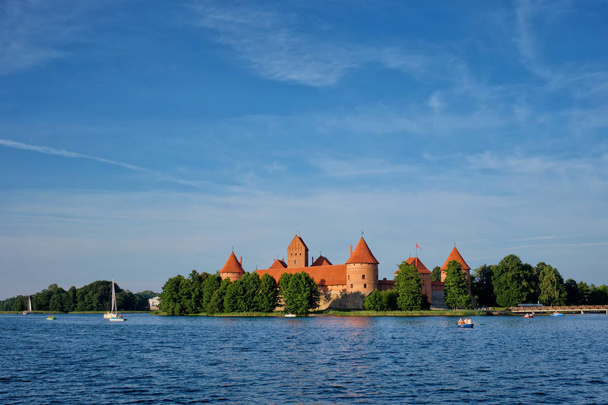 Trakai Island Castle in lake Galve, Lithuania - Photo, Image