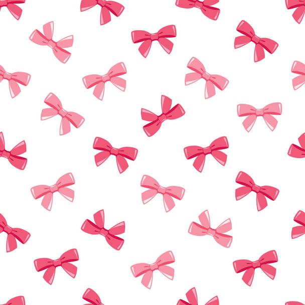 Pink ribbons on white background.  - Vetor, Imagem