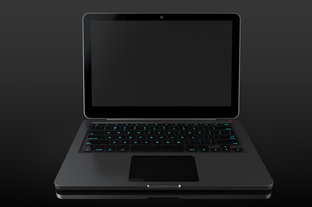 Відкрито сучасний ноутбук
 - Фото, зображення