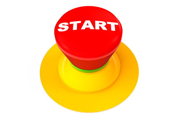 Botón de inicio rojo de primer plano
 - Foto, imagen