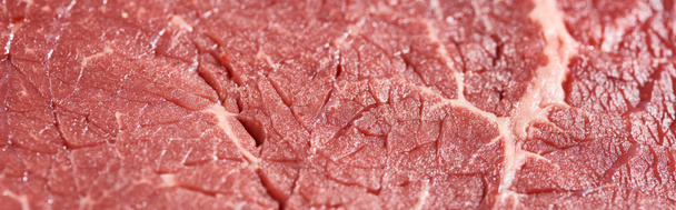panoramic shot of fresh raw beef fillet - Valokuva, kuva
