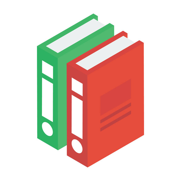 Files in isometric icon vector  - Vector, Image