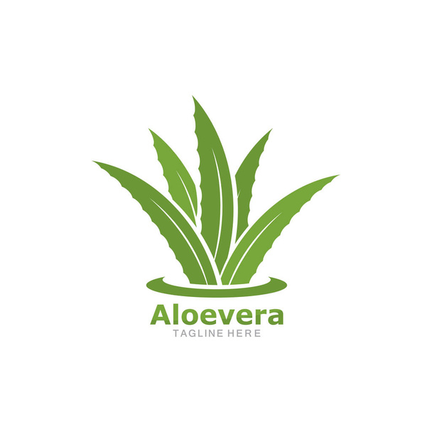 Conjunto de aloevera logotipo modelo vetor ícone
  - Vetor, Imagem