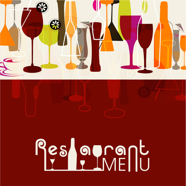 Restaurant menu card design. - Vector, imagen