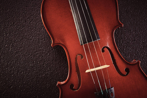 violin  on black background - Fotó, kép