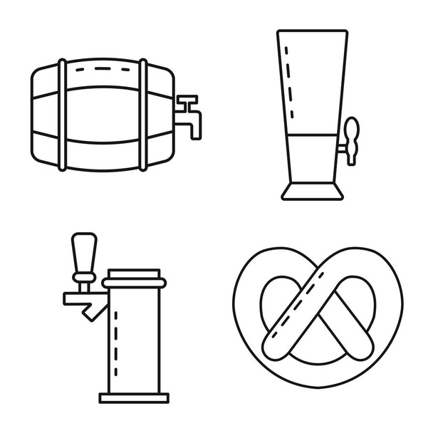 Vector illustration of craft and pub logo. Set of craft and oktoberfest stock vector illustration. - Vettoriali, immagini