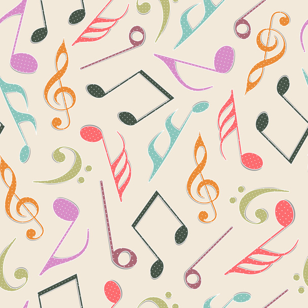 Seamless pattern with musical notes. - Vector, afbeelding