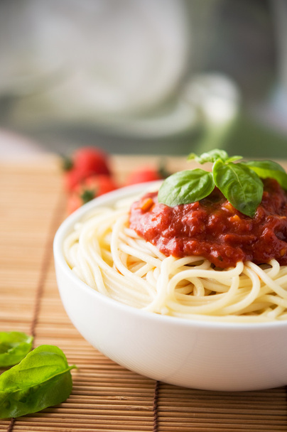 Spaghetti with tomato sauce - Foto, Imagem