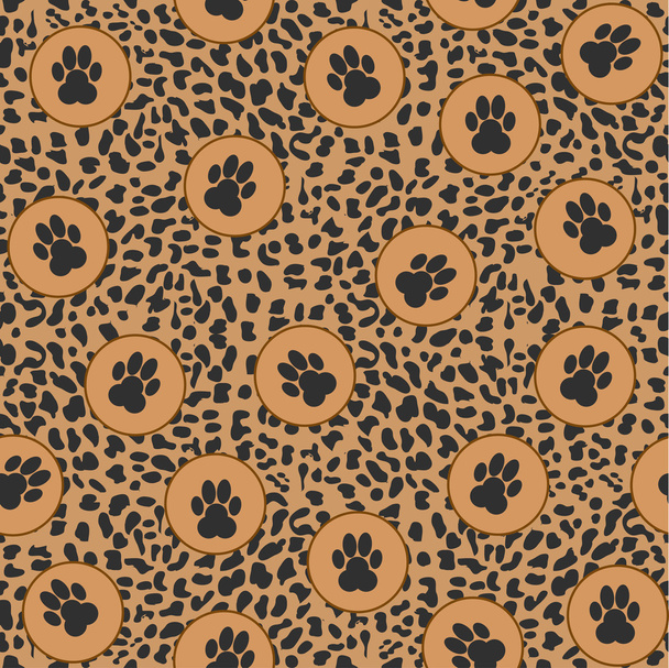 Vektor leopard háttér-a paws - Vektor, kép