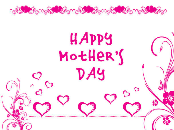 Romantic love card for mother - Vector, imagen