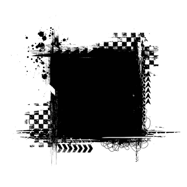 Черный квадратный каркас
 - Вектор,изображение