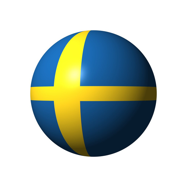 Kula z flaga Szwecji - Zdjęcie, obraz