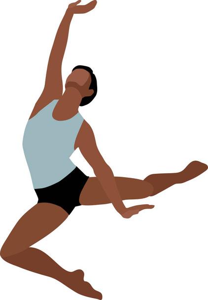 hombre practicando gimnasia o acrobacias
 - Vector, imagen