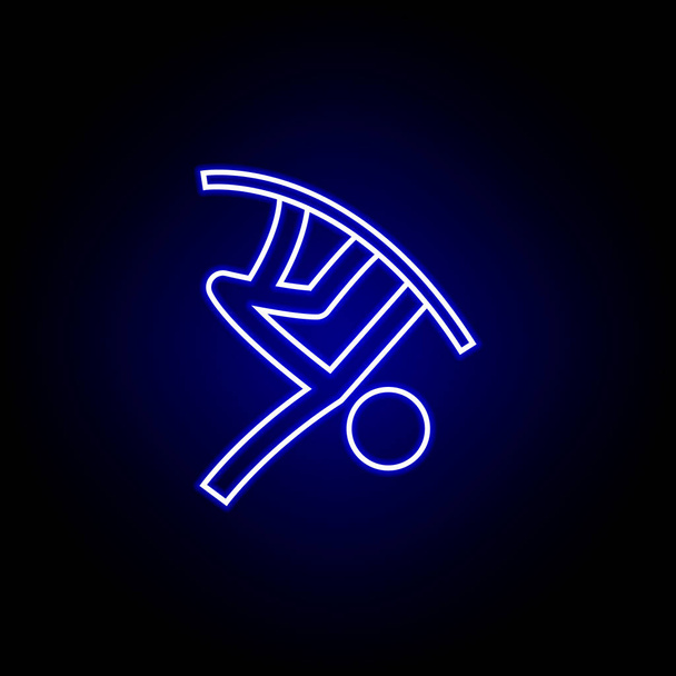 snowboard slopestyle ícone de linha no estilo neon. Elemento da ilustração do esporte de inverno. Sinais e símbolos ícone pode ser usado para web, logotipo, aplicativo móvel, UI, UX
 - Vetor, Imagem