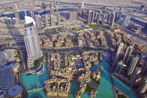 Dubai şehir silüetinin - Fotoğraf, Görsel