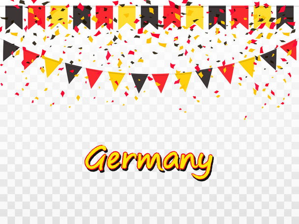 Germany National Day flags garlands - Vector, Image