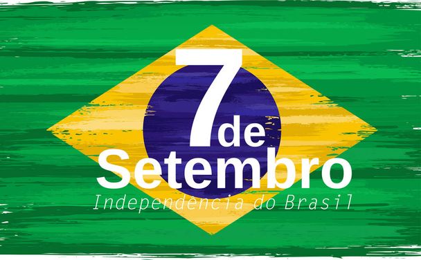 Brazilian independence day holiday celebrate card - Vector, Image