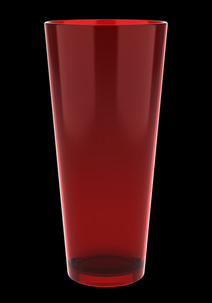 красная стеклянная ваза на черном фоне
 - Фото, изображение