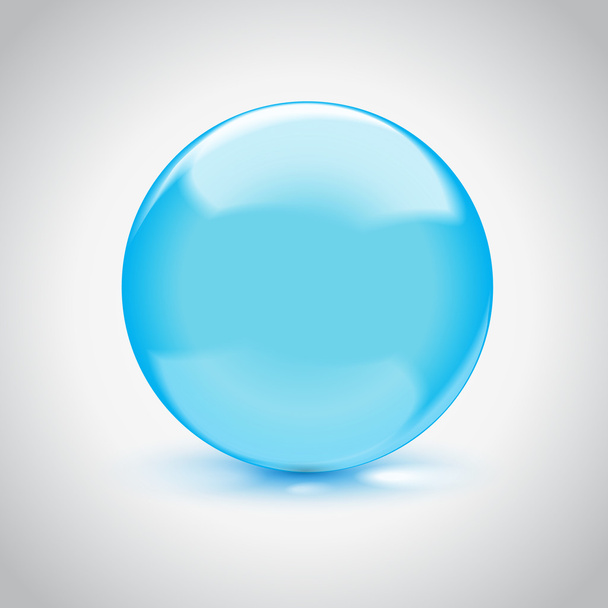 3d empty glass sphere. Vector illustration - Διάνυσμα, εικόνα