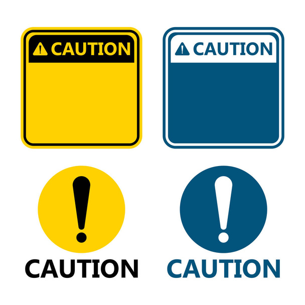 simbolo giallo cauzione segno icona, Punto esclamativo, Attenzione icona pericolosa su sfondo bianco
  - Vettoriali, immagini