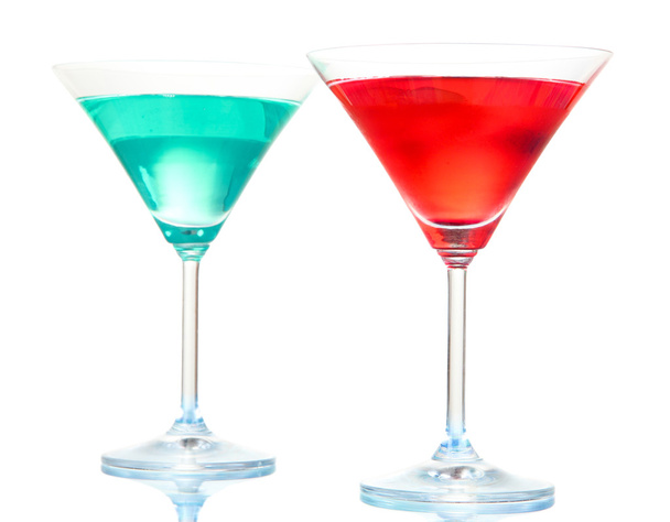 Cocktails isolated on white - Photo, Image