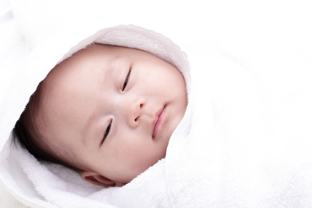 Close Sleeping Asian baby - 写真・画像
