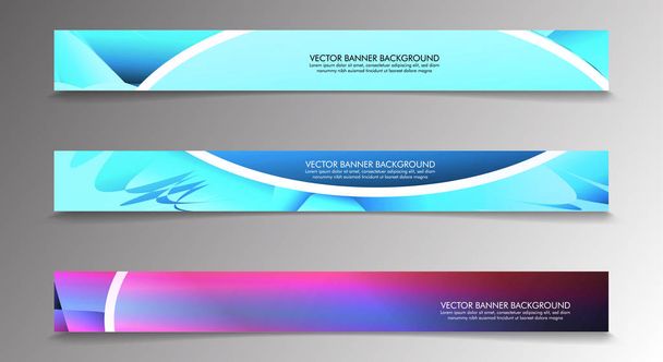 Set banner background with multicolor composition . vector design illustration - Vektor, kép
