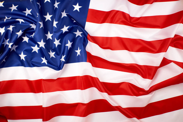 bandeira nacional têxtil dos Estados Unidos da América
 - Foto, Imagem
