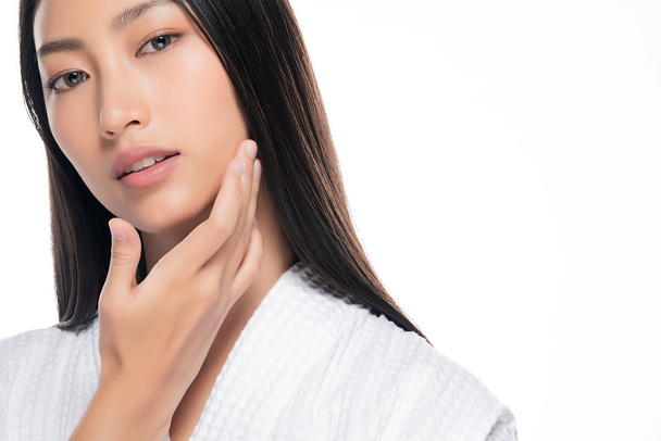 Beautiful Young Asian Woman with Clean Fresh Skin, - Фото, зображення