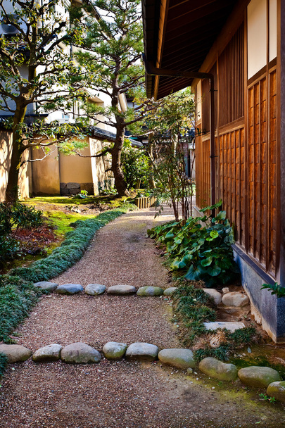 Jardim Japonês em Nagamachi Samurai Distric Nomura-ke
 - Foto, Imagem