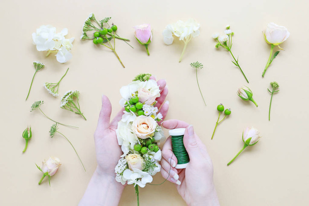 How to make wedding wreath, tutorial.  - Valokuva, kuva