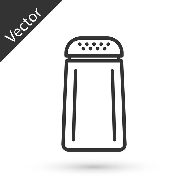 Szürke só és bors ikon fehér alapon izolált. Főzés fűszerek. Vektoros illusztráció - Vektor, kép
