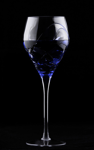 Wine glass with blue potion - Fotoğraf, Görsel