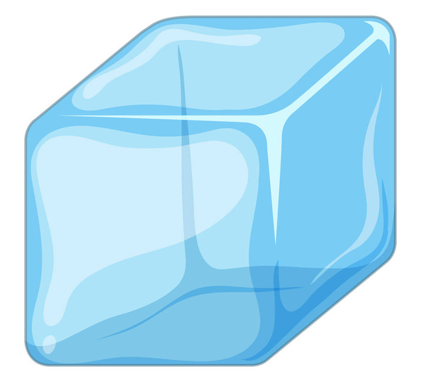 Ice cube isolated on white - Vektori, kuva