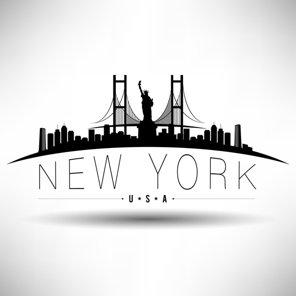 New York City Typografie-Design - Vektor, Bild