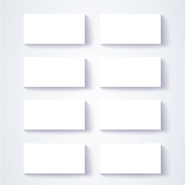 名刺モックアップデザインベクトル。ホワイト ペーパー カード ベクトル モックアップ。ロゴ プレゼンテーションの配置ファイル. - ベクター画像