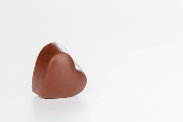 chocolate hearts isolated on white - Photo, Image