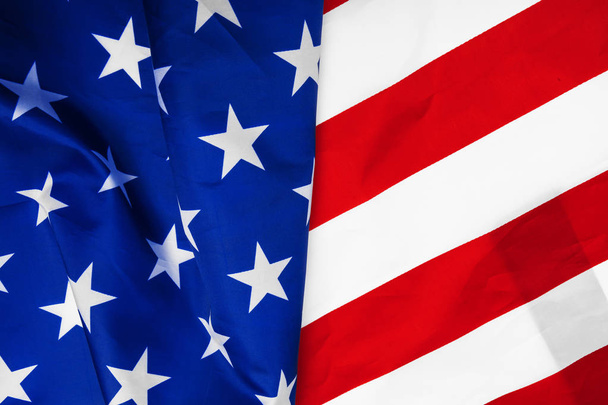 Close-up of waving American flag - Foto, Imagen